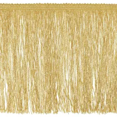 18" Glitter Chainette Fringe Trim Metallic Gold