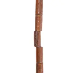 6 Packs of Wood Beads 14x7mm Dark Brown 2/8" Str