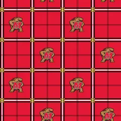 Sykel Enterprises-University of Maryland Flannel Fabric-Maryland Terps Plaid Cotton Flannel Fabric