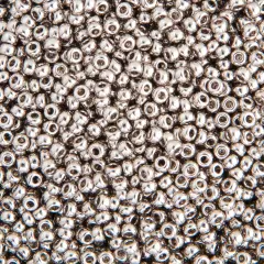 Miyuki 22g Metallic Round Seed Beads, 11/0 Palladium Ptd #194