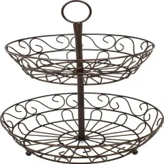 Sorbus 2-tier Countertop Basket Bronze