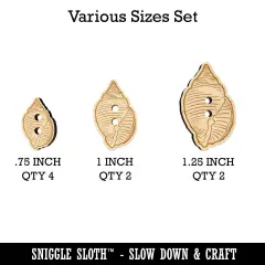 Nutmeg Shell Seashell Beach Wood Buttons for Sewing Knitting Crochet DIY Craft