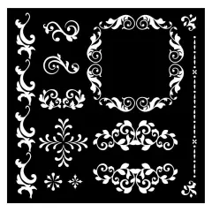 Stamperia Stencil 7"X7"-Precious Frames
