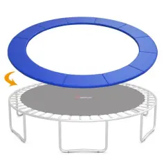 12 Feet Waterproof and Tear-Resistant Universal Trampoline Safety Pad Spring Cover Blue