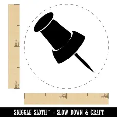 Push Pin Thumbtack Self-Inking Rubber Stamp for Stamping Crafting Planners Orange