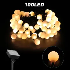 Solar Fairy Ball String Lights for Christmas Tree Decor Warm white