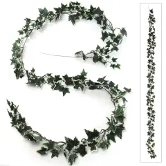 2-Pack 6ft Variegated Ivy Garland &ndash; 185 Leaf Faux Greenery