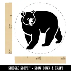 Black Bear Self-Inking Rubber Stamp Ink Stamper for Stamping Crafting Planners Fuchsia