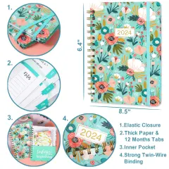 2025-2026 Planner - 2025-2026 Academic Planner form July 2025 to June 2026, Calendar Planners with Inner Pocket, Premium Paper, 6.4&lsquo;&rsquo; x 8.3'''