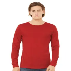 BELLA + CANVAS&reg; Crewneck Jersey Long Sleeve Tee Red