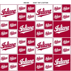Sykel Enterprises-Indiana University Cotton Fabric-Indiana Hoosiers Geometric Cotton Quilting Fabric