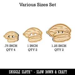 Pecan Nut Drawing Wood Buttons for Sewing Knitting Crochet DIY Craft