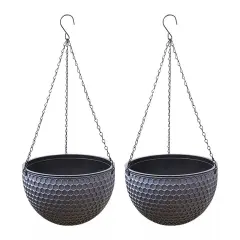 2pcs 6.5" Pot Hanger Modern Planter Dark gray