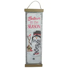 Northlight Galvanized "Believe in the Season" Snowman Christmas Wall Decoration - 26" White