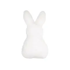 Easter Spring Themed Bunny Rabbit Cotton Tail Shaped Small/Petite Accent Pillow, 10" x 18"