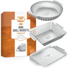 Yukon Glory 3-Piece Mini Grill Basket Set