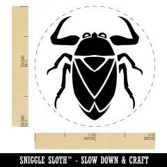 Giant Water Bug Aquatic Insect Self-Inking Rubber Stamp for Stamping Crafting Planners Green