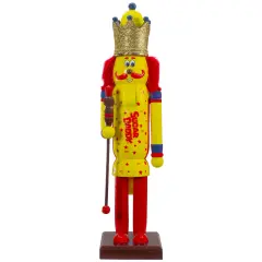 Northlight 14" Tootsie Roll Sugar Daddy Wooden Christmas Nutcracker Figure Yellow