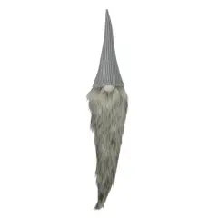 Northlight 30" Gray and White Traditional Hanging Christmas Gnome Decoration
