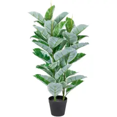 Northlight 34" Potted Green Artificial Rubber Plant