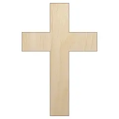 Cross Christian Church Religion Unfinished Wood Shape Piece Cutout for DIY Craft Projects