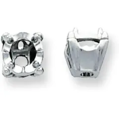 14K White Gold 4 Prong Round Illusion Setting 5.8mm