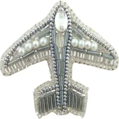 BP-222C Beadwork kit for creating brooch Crystal Art "Aircraft"