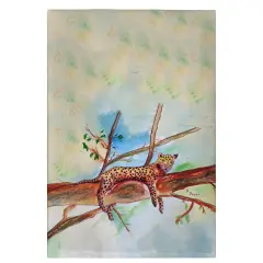 Betsy Drake Leopard Guest Towel