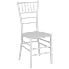 Emma and Oliver Resin Stacking Dining Chiavari Chair White