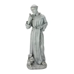 Roman Joseph's Studio St. Francis of Assisi Outdoor Garden Statue - 24" Gray