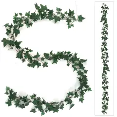 Elegant 6' English Ivy Garland with 185 Lush Leaves - Vibrant Green, Perfect for Home D&eacute;cor and Celebrations, Floral Home by Artificial Flowers