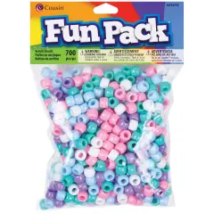 CousinDIY Fun Pack Acrylic Pony Beads 700/Pkg-Pastel