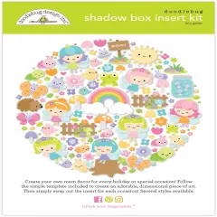 Doodlebug Design Shadow Box Insert Kit-Fairy Garden