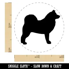 Alaskan Malamute Dog Solid Self-Inking Rubber Stamp for Stamping Crafting Planners Sky Blue