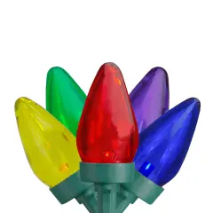 Northlight LED C7 Christmas Lights - Multi-color - 20.25' Green Wire - 50ct