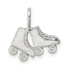 Sterling Silver Roller Skates Charm Pendant Jewelry 17mm x 15mm