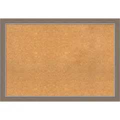 Eva Narrow Framed Corkboard, Natural Cork Eva Brown
