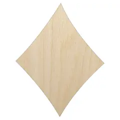 Card Suit Diamonds Unfinished Wood Shape Piece Cutout for DIY Craft Projects