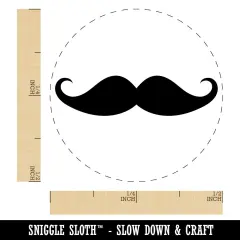 Handlebar Mustache Moustache Silhouette Self-Inking Rubber Stamp for Stamping Crafting Planners Purple