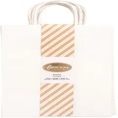 American Crafts Fancy That Wine Gift Bags 5.25"X13.25" 6/Pkg-White