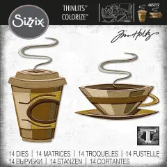 Sizzix Thinlits Dies By Tim Holtz 14/Pkg-Cafe Colorize