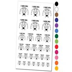 I Llove You Llama Couple Anniversary Love Valentine's Day Temporary Tattoo Water Resistant Fake Body Art Set Collection Hot Pink