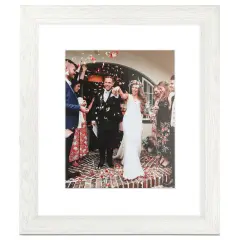 ArtToFrames 19x22" Matted Picture Frame with 15x18" Single Mat Photo Opening Framed in 1.25" White and 2" Mat (FWM-4098-19x22)