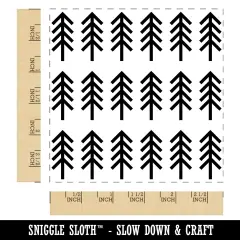 Scandinavian Trees Square Rubber Stamp for Stamping Crafting