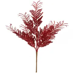 20" Red GLITTER FIR SPRAY20 Pieces