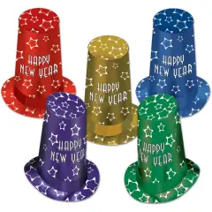 New Year Super Hi-Hats (Pack of 10)