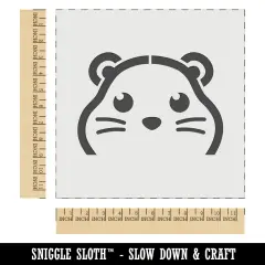 Peeking Hamster Gerbil Wall Cookie DIY Craft Reusable Stencil