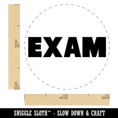 Exam Bold Text Test Teacher School Self-Inking Rubber Stamp for Stamping Crafting Planners Lime Green