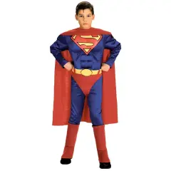 Rubies Superman with Chest Child Halloween Costume, Large 10-12 Blue