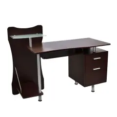 Techni Office Solutions 51.25" Chocolate Brown Computer Workstation Desk